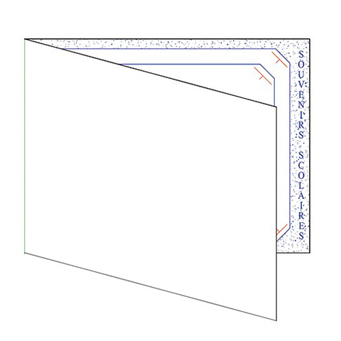 Cartonnage scolaire Chemise Groupe Décalée bleu 15x21/18x24