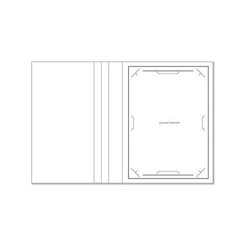 Cartonnage photo Chemise reportage blanc Filet Noir 13x18/13x19 