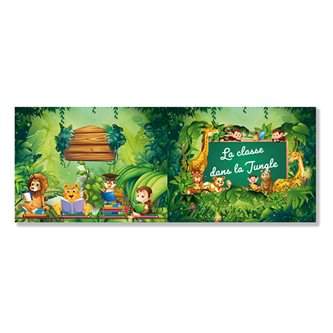 Cartonnage scolaire Chemise pour groupe 13x18/15x21/18x24 - JUNGLE