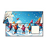 Pochette cartonnée scolaire pour format photo 20x30 - CLASSE DE NEIGE