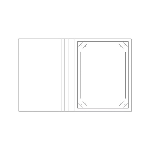 Cartonnage photo Chemise reportage Filet Noir 15x23/18x24